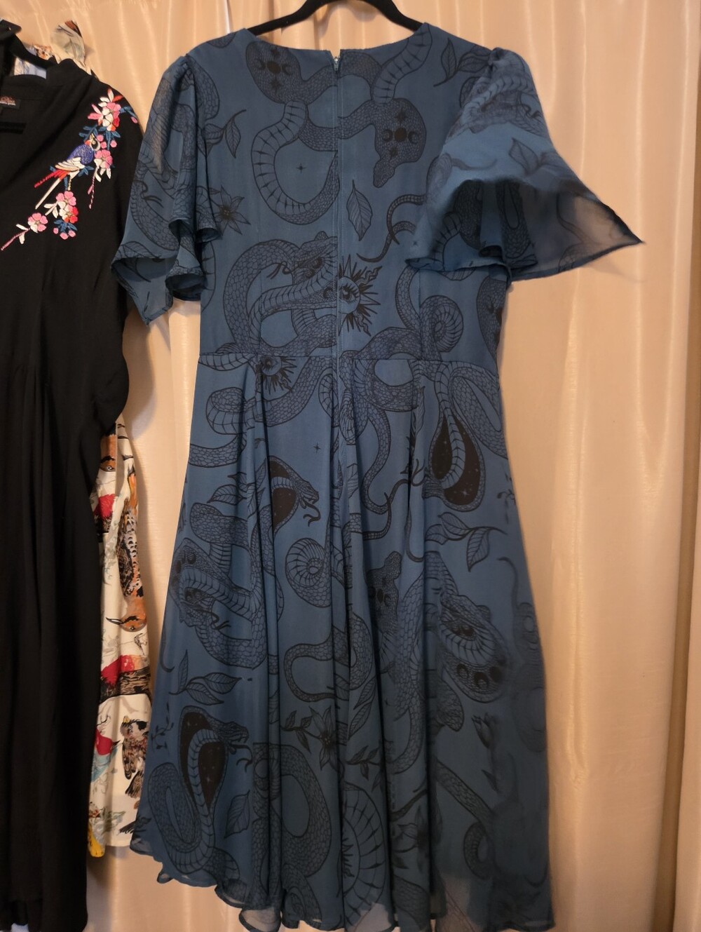Hell Bunny Venom Midi Dress XL UK 16=US 14. EUC - Picture 3 of 6